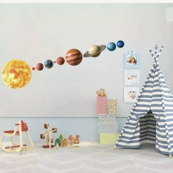 SOLAR SYSTEM Galaxy Planets  Wall Stickers Decal - Picture 1 of 6